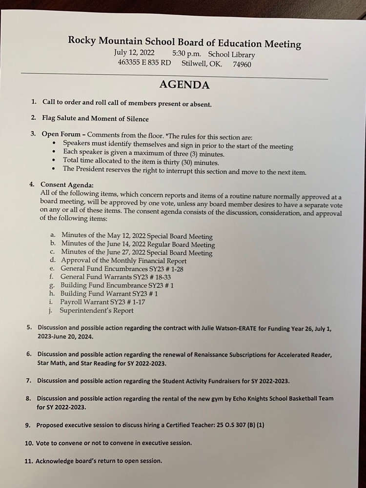 July 2022 Board Meeting Agenda pg 1