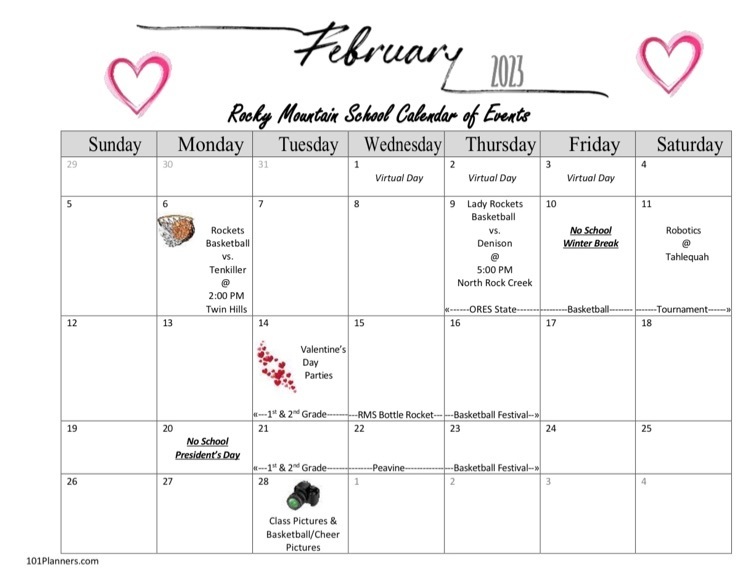 February 2023 Calendar 