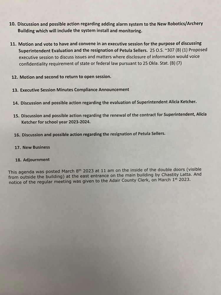 March 2023 Board Meeting Agenda page 2